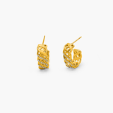 Golden Weave Hoop Earrings