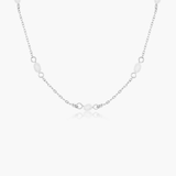 Elara Freshwater Pearl Necklace Silver