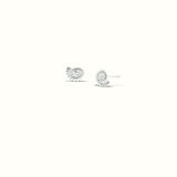 Amara Shell Stud Earrings Silver