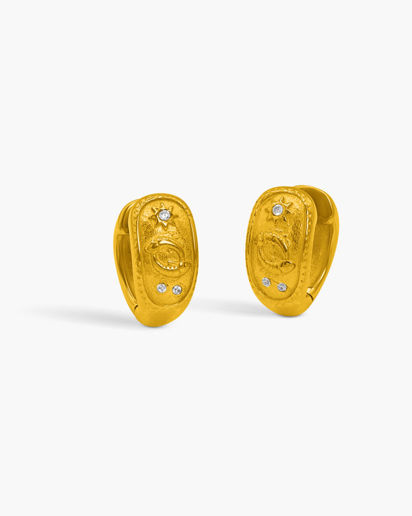Pisces Huggie Earrings