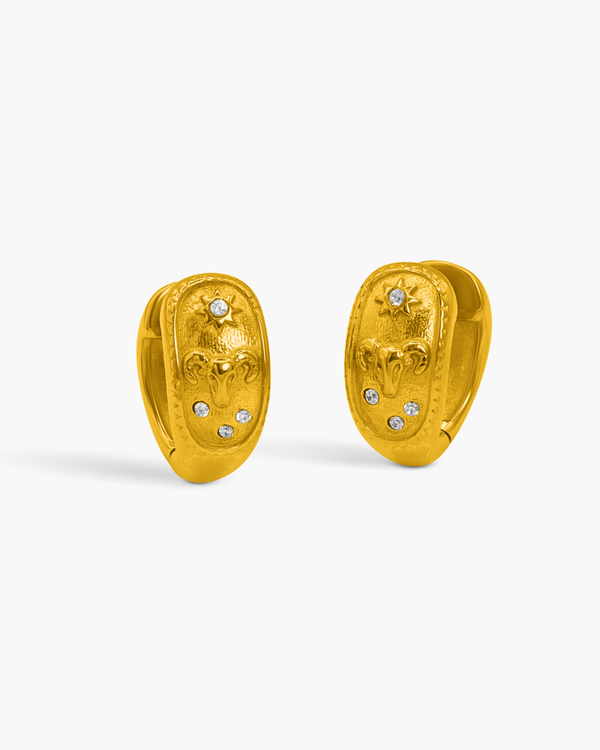 Aries Huggie Earrings