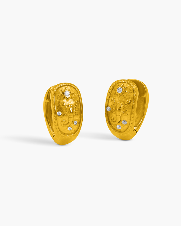 Scorpio Huggie Earrings