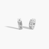 Crystal Line Huggie Earrings