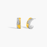 Eclipse Two Tone Hoop Earrings