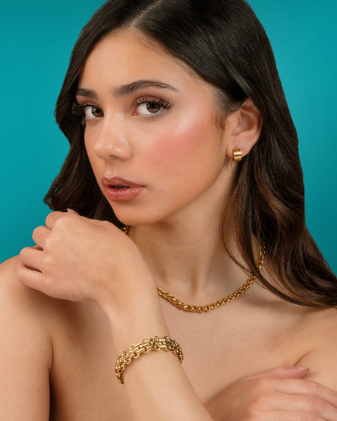 Chunky Gold Huggies