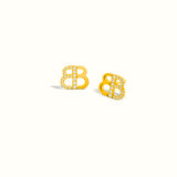 MĦABBA Signature Freshwater Pearl Stud Earrings