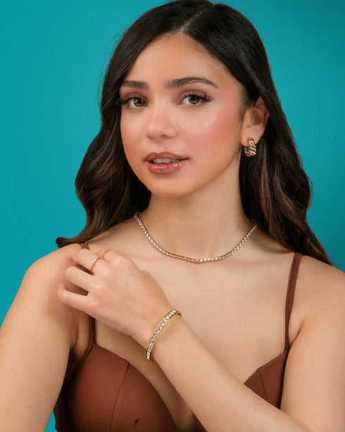 Golden Weave Hoop Earrings