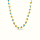 Blue Daisy Necklace