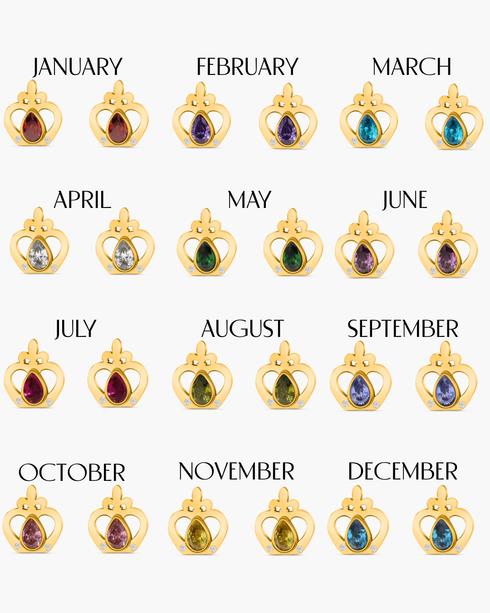 Reġina Birthstone Stud Earrings