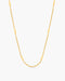 Gold chain necklace on a white background