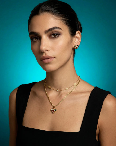 Starlit Love Stud Earrings