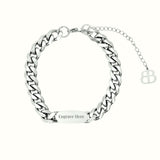 Leonardo Engravable Bracelet Silver (Men)