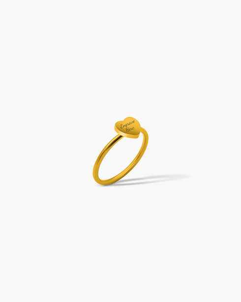 Pure Heart Engravable Ring