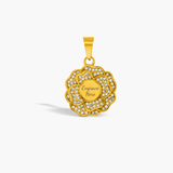 Golden Carnation Pavé Engravable Pendant