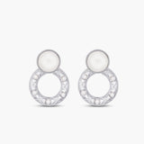 Lunaria Dangling Earrings Silver